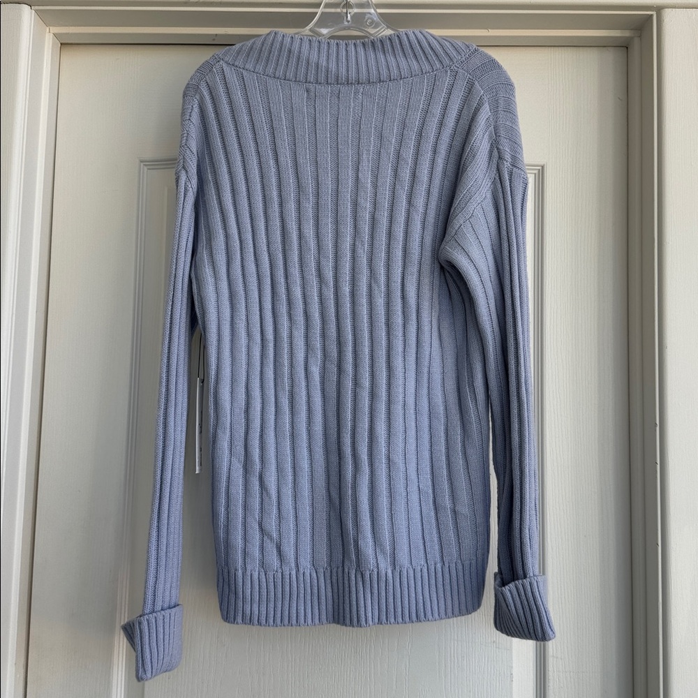 V-Neck Ribbed Sweater - Picture 6 of 9